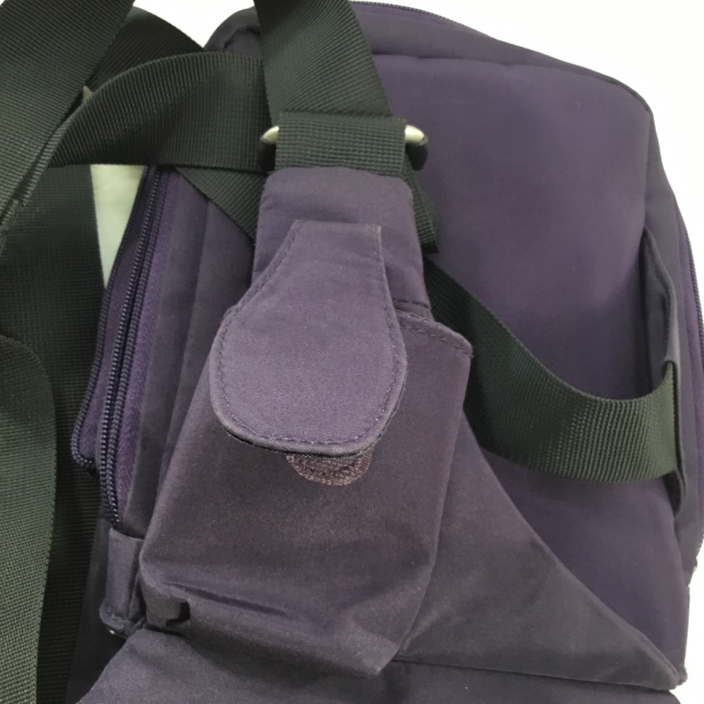 TRAVELON NYLON POCKETS GALORE PURPLE TRAVEL BAG - Picture 7 of 8